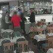 Moment couple 'attack restaurant staff in fight over dine and dash claims'