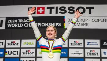 Emma Finucane retains women’s individual sprint world title