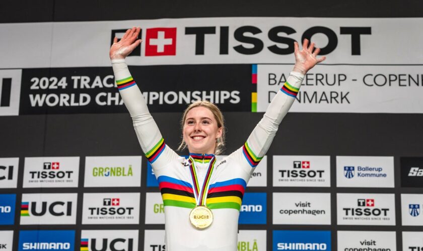 Emma Finucane retains women’s individual sprint world title