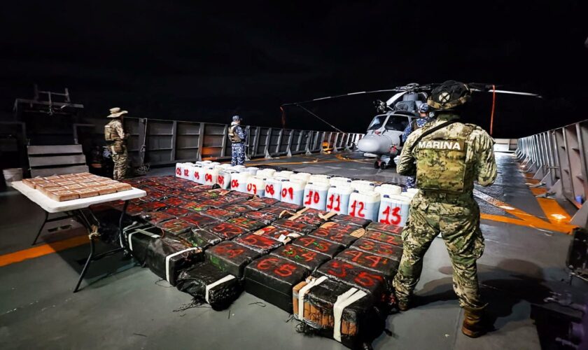 Drugs haul heavier than an elephant seized by Mexican navy