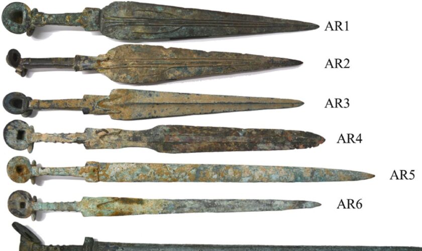 Iron Age swords seized at Heathrow revealed to be glued together fakes