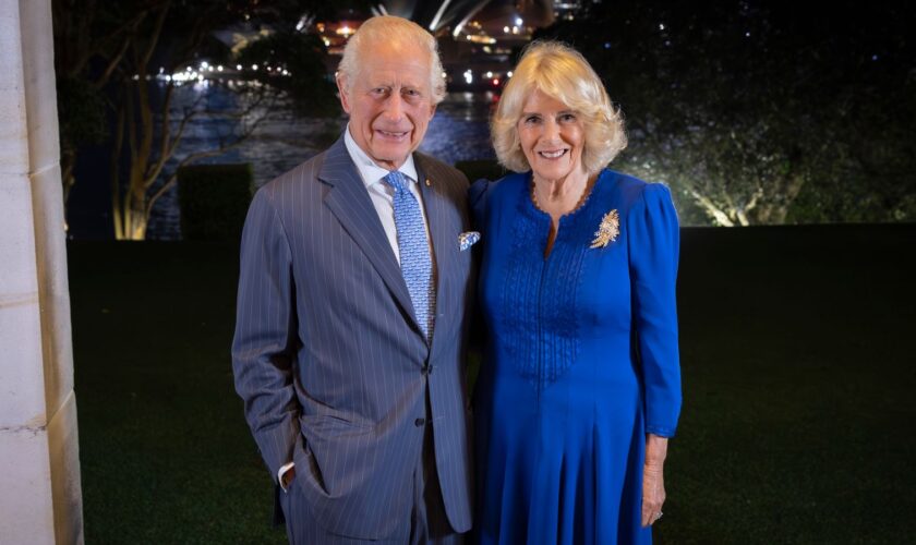 The King and Queen at Admiralty House in Sydney. Pic: PA