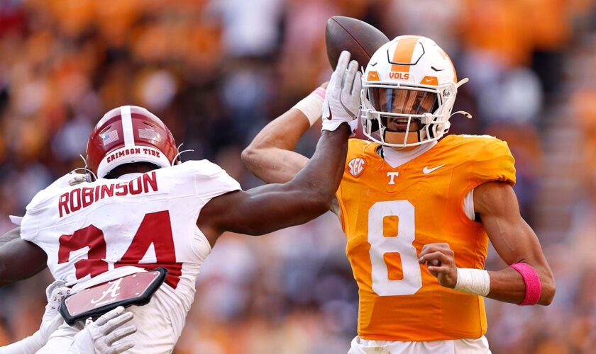 Tennessee upsets Alabama in SEC thriller; second loss of season puts Crimson Tide's playoff hopes in jeopardy