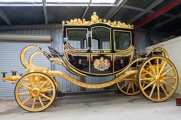 King Charles' new carriage revealed as gold-covered creation prepared for Sydney tour