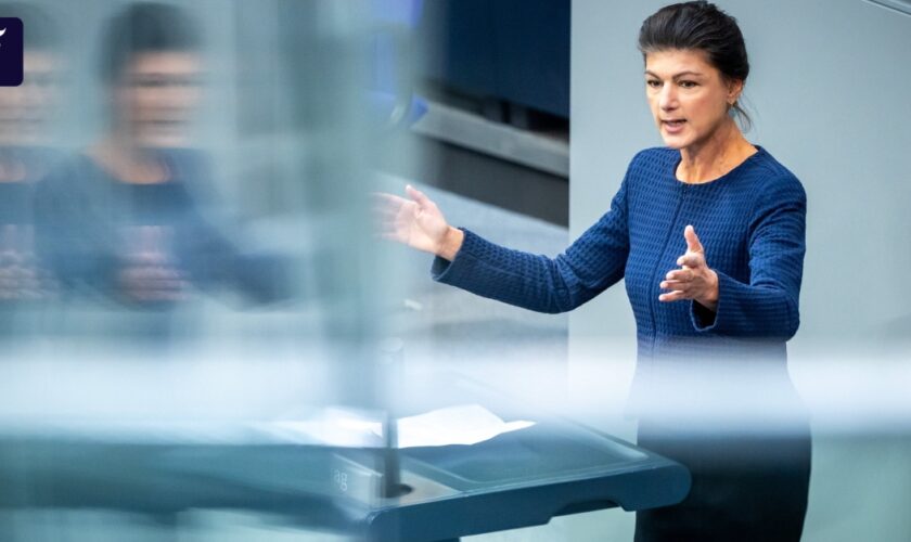 Wagenknecht verlangt von Thüringer CDU Distanzierung von Merz