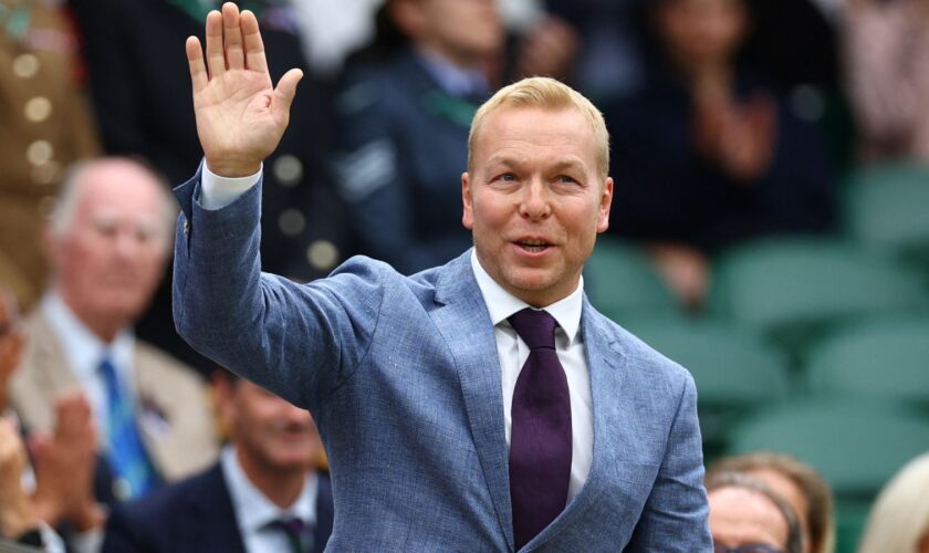 Sir Chris pictured greeting the crowd at Wimbledon earlier this year. Pic: Reuters