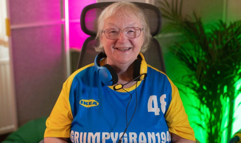 Undated handout photo issued by IKEA of Cath Bowie, a 76-year-old grandma from Moray, Scotland, who live streams playing video games has said when she was introduced to popular title Fortnite, it was "love at first sight". Bowie was introduced to Fortnite by her grandson. Issue date: Monday October 21, 2024.