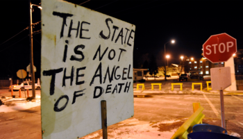 Anti-death penalty activists protest in Texas against capital punishment