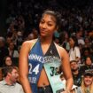 Angel Reese sits courtside at WNBA Finals with split Lynx/Liberty outfit