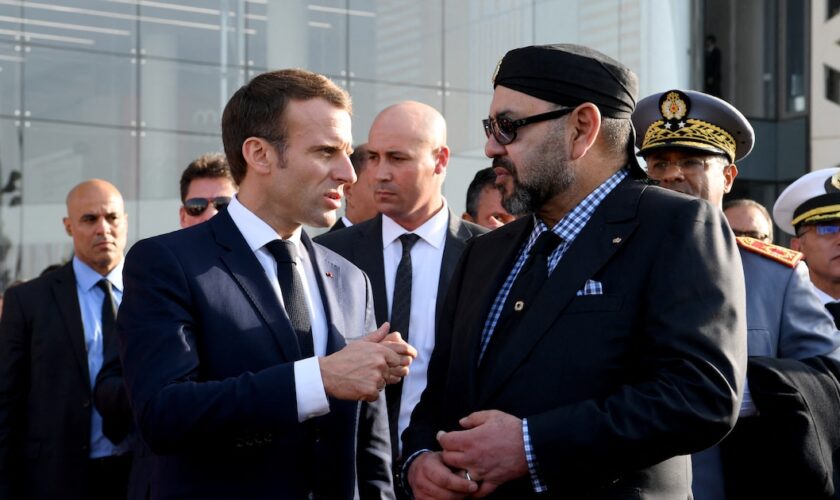 Le président français Emmanuel Macron et le roi Mohammed VI, à Rabat en novembre 2018.