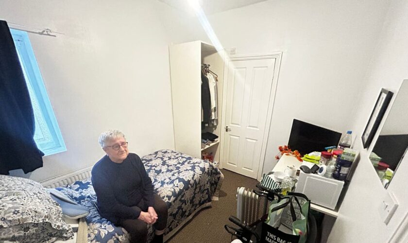 Disabled pensioner forced to wash in sink of tiny hotel room after being kicked out of her flat