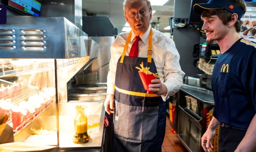 US-Wahlkampf: Wie Donald Trump einmal Pommes bei McDonald’s verkaufte