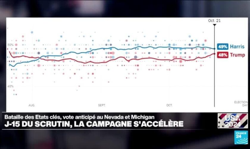 Présidentielle américaine : qu'indiquent les sondages à 15 jours du scrutin ?