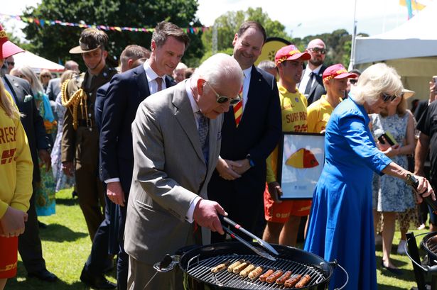 King Charles' agitated comment as he stumbles over speech after manning Aussie BBQ