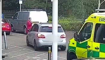 Moment wealthy property manager drives car at sister-in-law outside Tesco in bitter feud