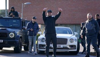 Thug celebrates early prison release in front of Bentley motor before going to McDonald's