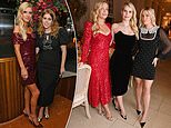 Pregnant Princess Beatrice steps out at her second party of the night as she joins Princess Diana's nieces at Estée Lauder dinner - after attending glitzy bash with Nicky Hilton