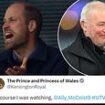 Royal approval! Prince William revels in Aston Villa's latest Champions League win as future King tags pundit Ally McCoist in unprecedented tweet