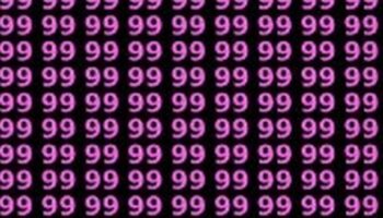 Only 2 percent of people can find the 89 in this sea of 99s in less than seven seconds