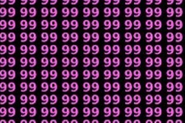 Only 2 percent of people can find the 89 in this sea of 99s in less than seven seconds