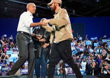 Barack Obama und Eminem im Wahlkampf: Der Ex-Präsident wird zum Rapper