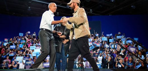 Barack Obama und Eminem im Wahlkampf: Der Ex-Präsident wird zum Rapper