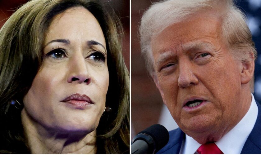 Harris prepared to challenge Trump if he prematurely declares victory, as he calls her 'lazy' - with two weeks to go