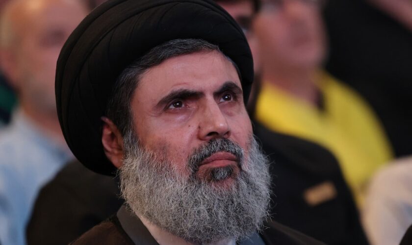 Hachem Safieddine, figure éminente du Hezbollah libanais, le 24 mai 2024 dans la banlieue sud de Beyrouth