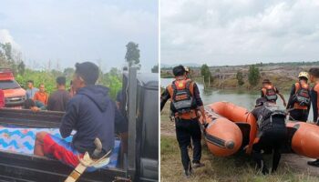 Crocodile pounces to kill tin miner while he washes feet in river as beast drags him to his death