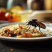 Attention : si une mouche se pose sur votre assiette, elle peut y vomir et faire des dégâts