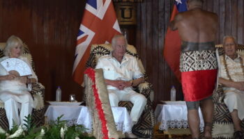 Charles and Camilla welcomed to Samoa with traditional tea ceremony