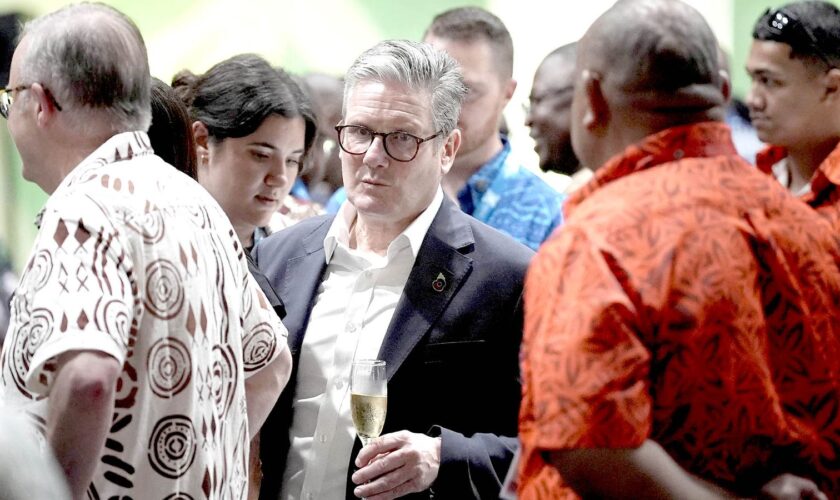 Prime Minister Sir Keir Starmer attends a Welcome Reception and State Banquet at Apia Park during the Commonwealth Heads of Government Meeting in Samoa. Picture date: Thursday October 24, 2024. PA Photo. See PA story POLITICS Commonwealth. Photo credit should read: Stefan Rousseau/PA Wire