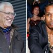 Tranmere Rovers' chairman and owner Mark Palios and A$ap Rocky