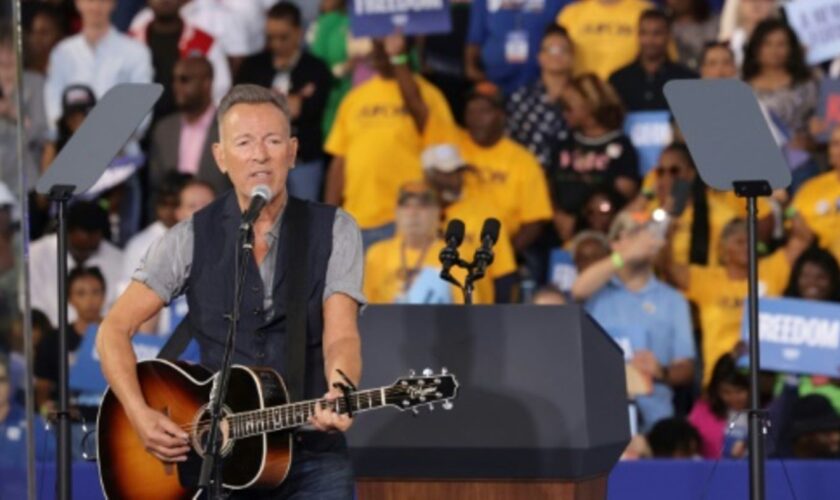 Auftritt von Bruce Springsteen bei Wahlkampf in Atlanta