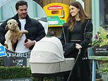 Jack Grealish and Sasha Attwood beam as they are seen for the first time since welcoming baby daughter Mila