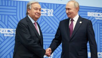 Ukraine, others furious at UN chief for meeting Putin at BRICS summit