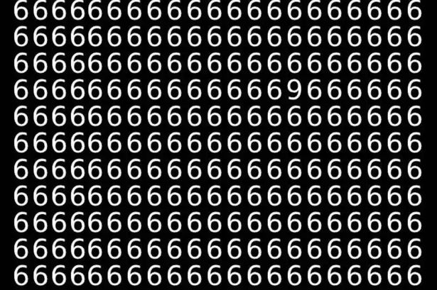 Just 1 percent of people can find the hidden 9 in a sea of 6s in less than 9 seconds