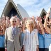 King Charles III and Queen Camilla visit Sydney Opera House, to mark its 50th anniversary, on day three of the royal visit to Australia and Samoa. Picture date: Tuesday October 22, 2024. PA Photo. See PA story ROYAL Tour. Photo credit should read: Victoria Jones/PA Wire