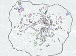 The gang map of London: Territories of the capital's ruthless gangs, including Chris Kaba's feared '67' network