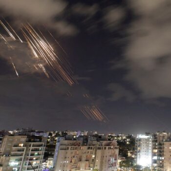 Israel's Iron Dome anti-missile system intercepts rockets, as seen from Ashkelon, Israel, October 1, 2024 REUTERS/Amir Cohen TPX IMAGES OF THE DAY