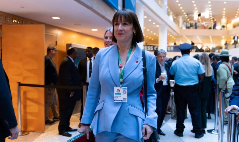 Chancellor Rachel Reeves in Washington DC on Thursday. Pic: AP