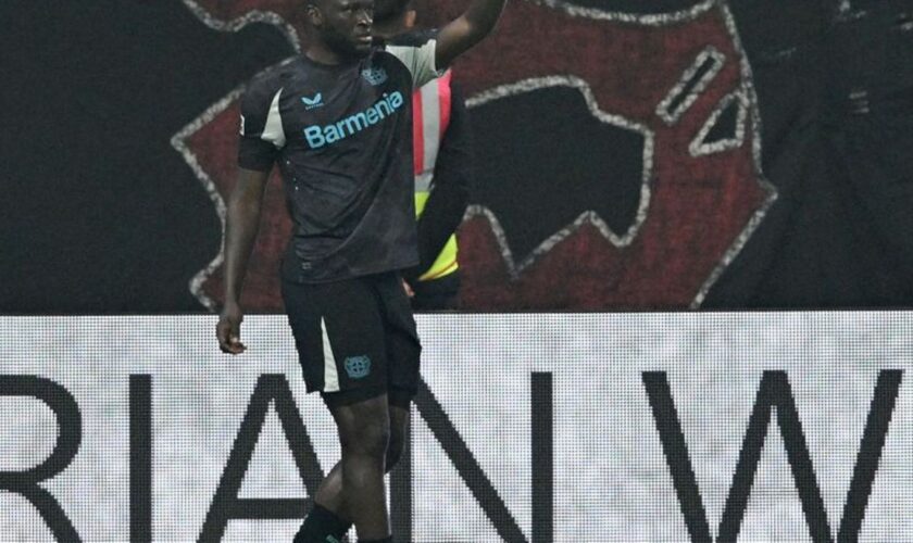 Victor Boniface trifft nach seiner Rückkehr für Leverkusen. Foto: Carmen Jaspersen/dpa