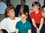 Prince William's olive branch to Harry: Prince of Wales publicly names his brother for the first time in six years as he pays fond tribute to their mother Diana