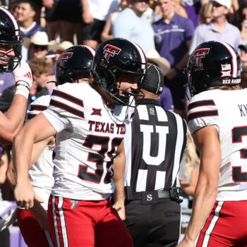 Texas Tech kicker flashes MAGA shirt after scoring touchdown on trick play