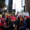 Diehard MAGA fans wait in line at Madison Square Garden before sunrise ahead of Trump's big rally