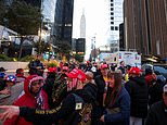 Diehard MAGA fans wait in line at Madison Square Garden before sunrise ahead of Trump's big rally