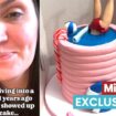 Video shows man praised for getting girlfriend cake on anniversary of her breaking neck - 'he's a keeper'