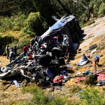 The aftermath of the crash. Pic: Reuters