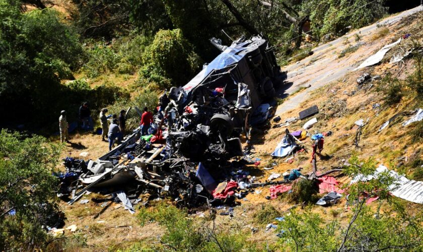 The aftermath of the crash. Pic: Reuters