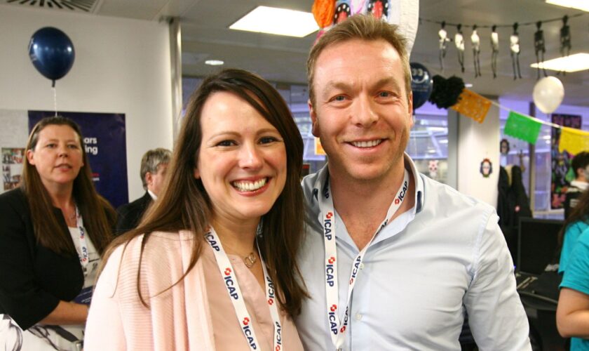 Sir Chris Hoy and Lady Sarra Hoy in 2017. Pic: Rex Features